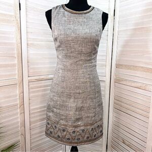 Gray Sleeveless Sheath Midi Dress for Work